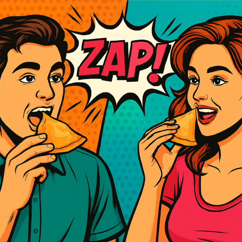 A colorful comic-sty